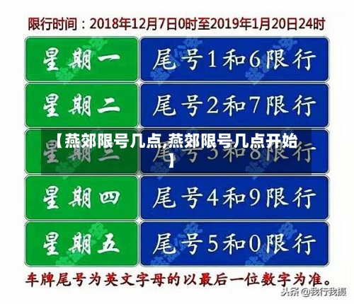 【燕郊限号几点,燕郊限号几点开始】-第3张图片