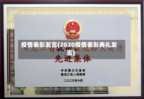 疫情表彰发言(2020疫情表彰典礼发言)-第2张图片