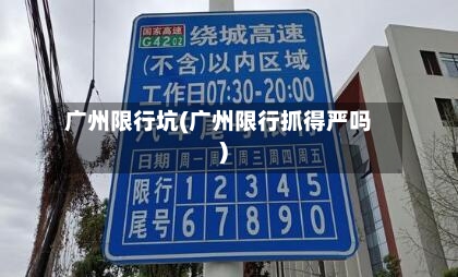 广州限行坑(广州限行抓得严吗)