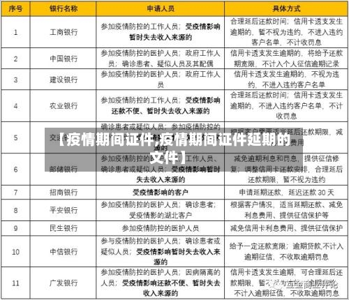 【疫情期间证件,疫情期间证件延期的文件】-第2张图片